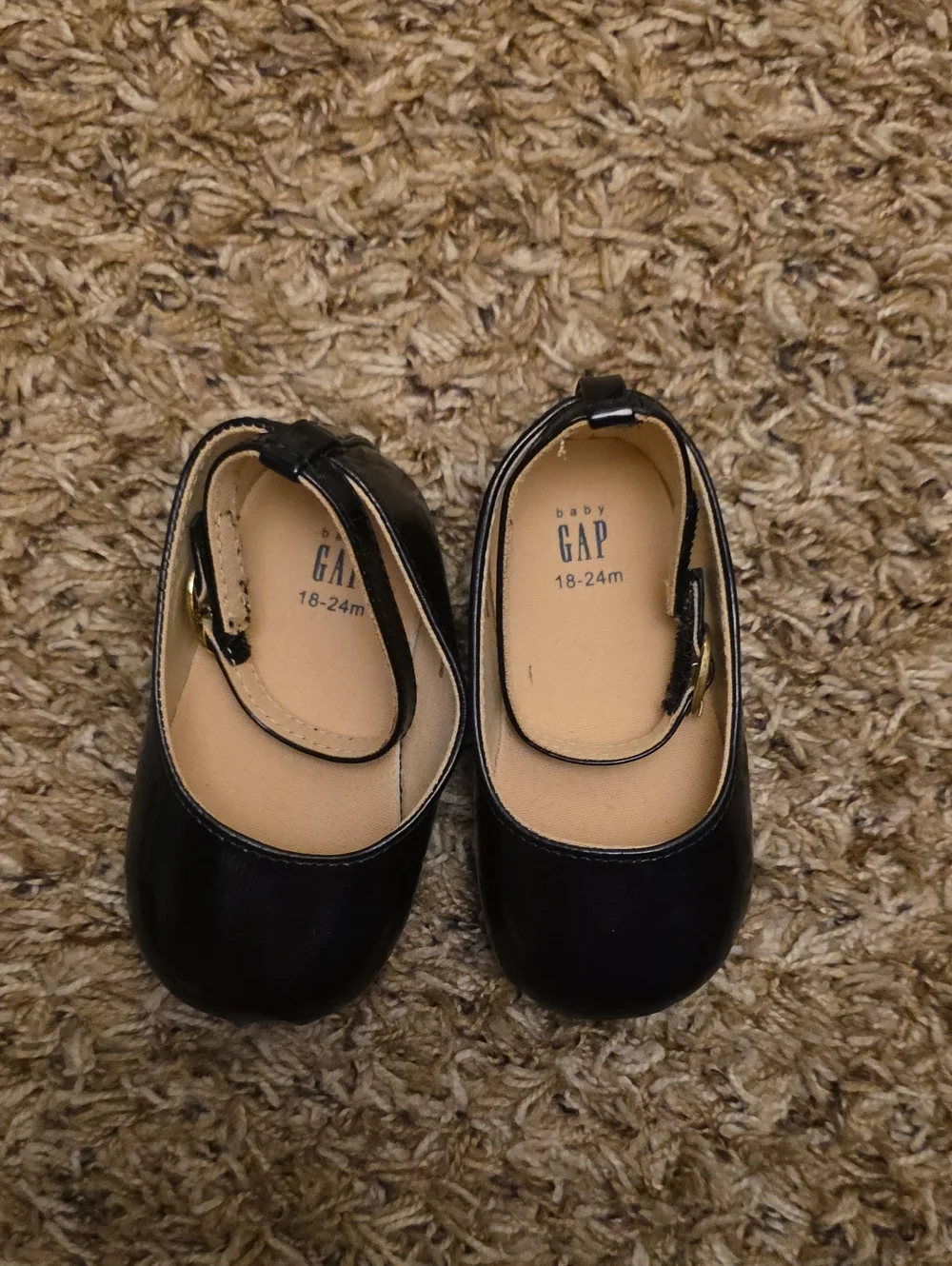 GAP Toddler Black Mary Jane Shoes with Ankle Strap